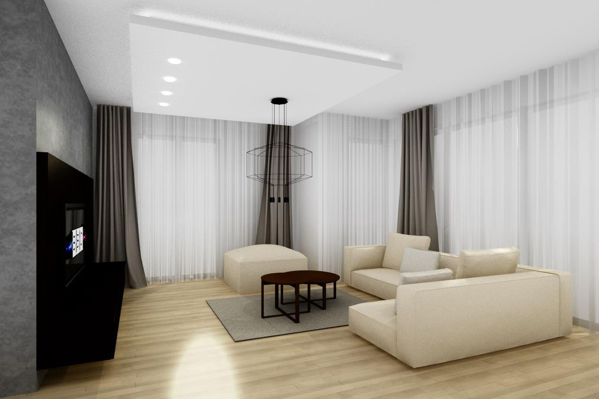 Hanák nábytek Vizualizace Návrh Interiér Obývací pokoj